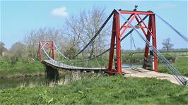 An interesting suspension bridge on the outskirts of Ham village